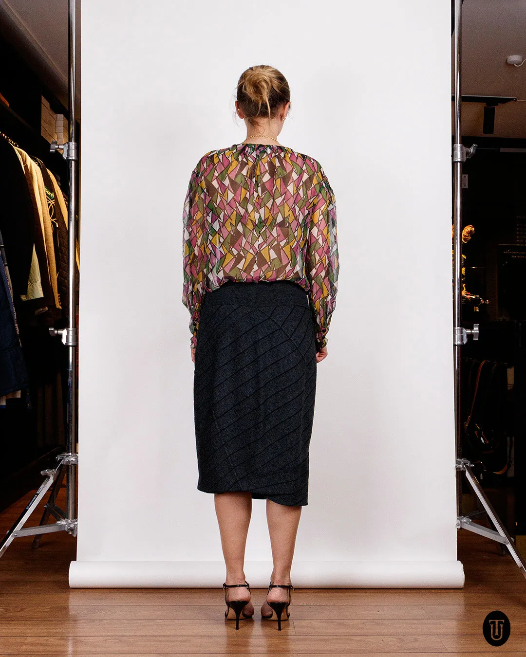 1980s Alaïa Knitted Pencil Skirt S