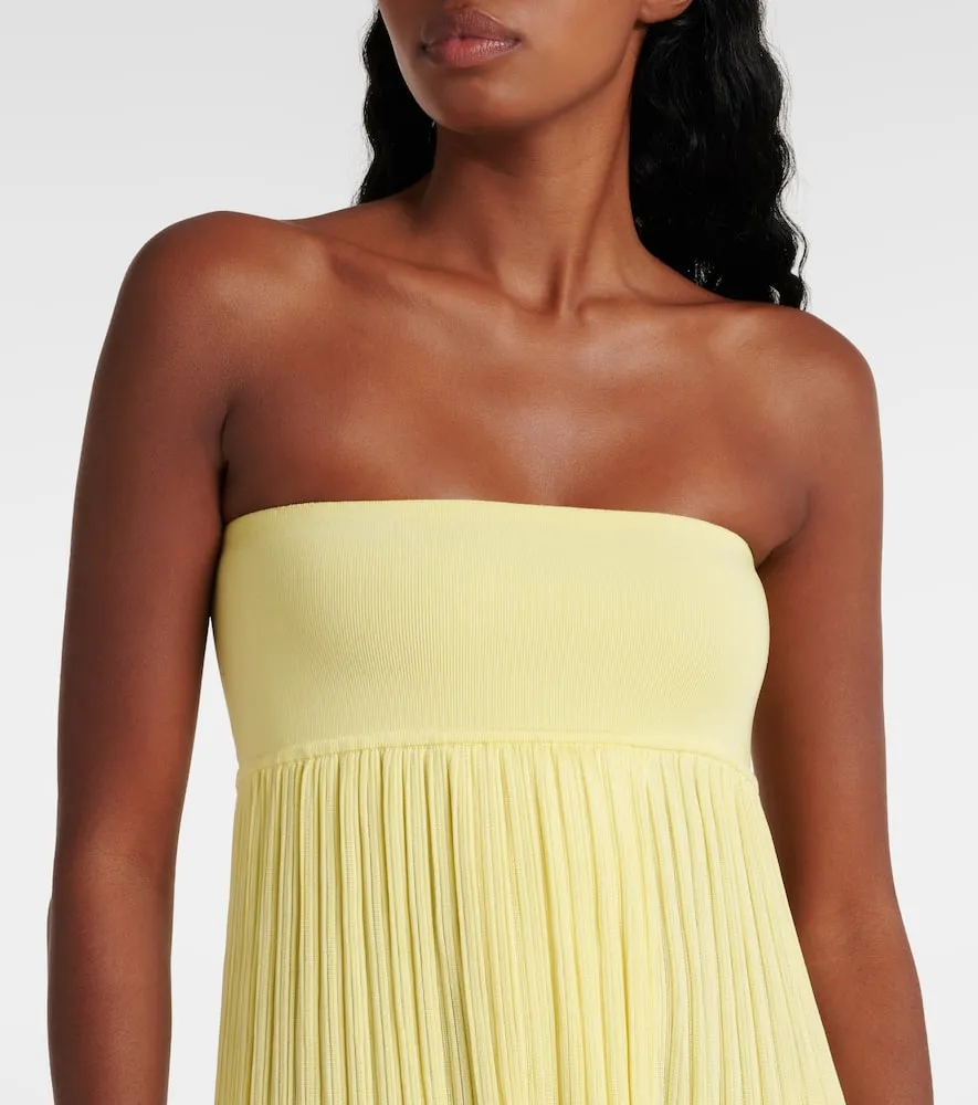 Alaia Pleated bustier dress