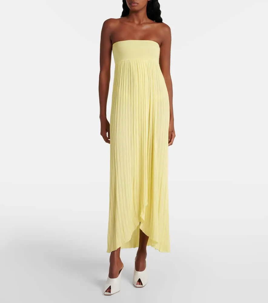 Alaia Pleated bustier dress