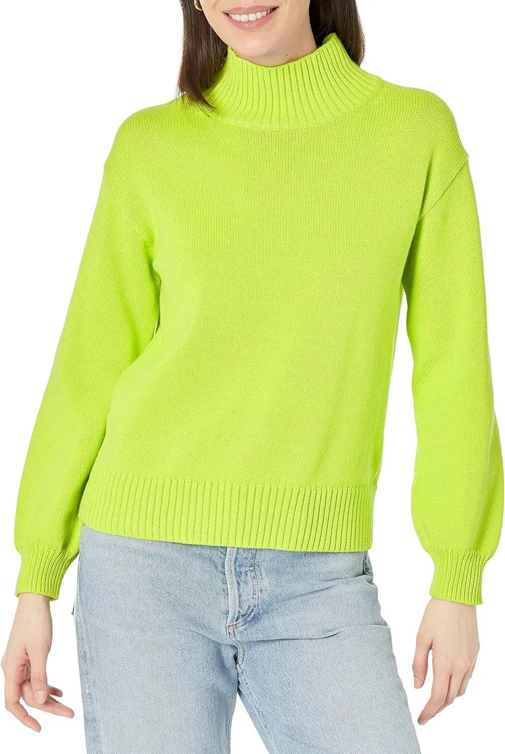 Amazon Essentials Cotton Sweaters for Women - Funnel-Neck, Available in Plus Size