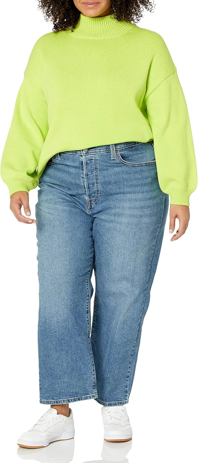 Amazon Essentials Cotton Sweaters for Women - Funnel-Neck, Available in Plus Size