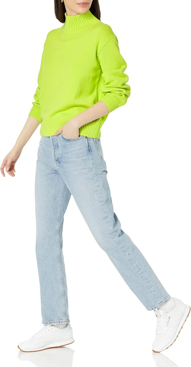 Amazon Essentials Cotton Sweaters for Women - Funnel-Neck, Available in Plus Size