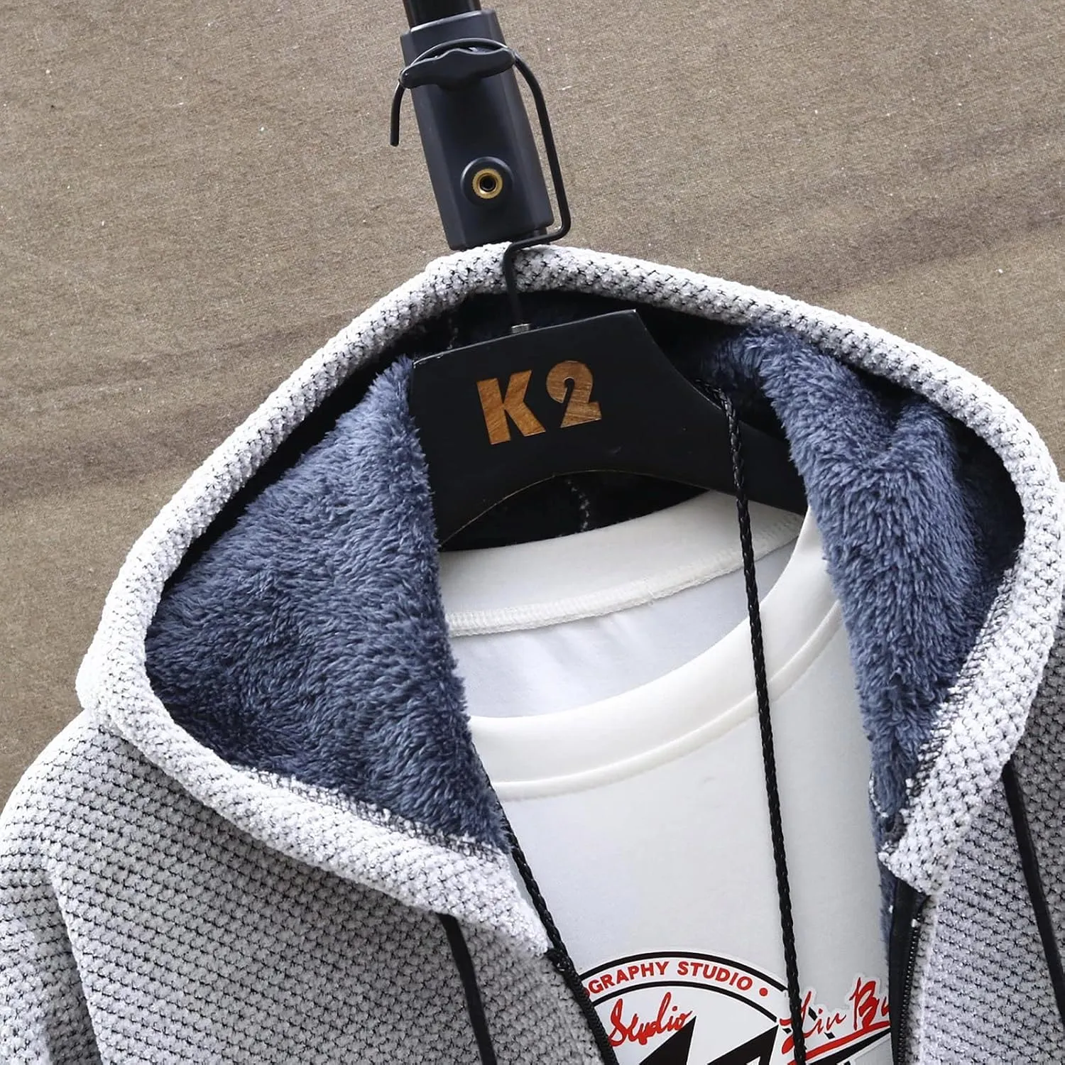 Dudubaby Ugly Sweater Menautumn and Winter Fashion Loose Cardigan Warm Lapel Hooded Jacket Sweater Plus Size Sweaters