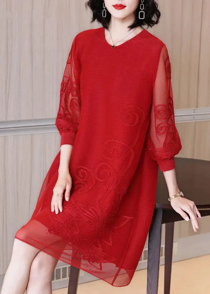 Embroidered Bead Tulle Dresses