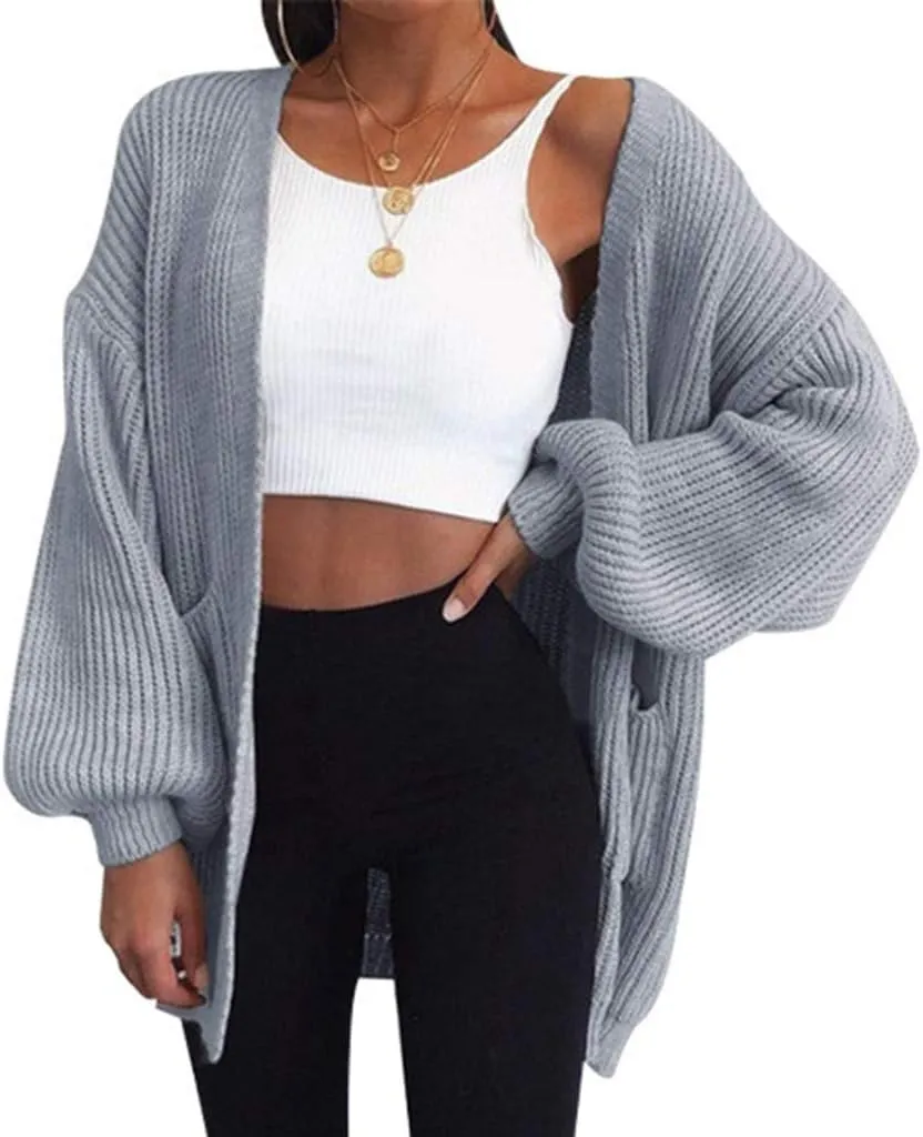 Hooded Thick Sweater Jacket Cardigan Coat Knit Women's Big Sweater Chunky Knit Cardigans for Women
