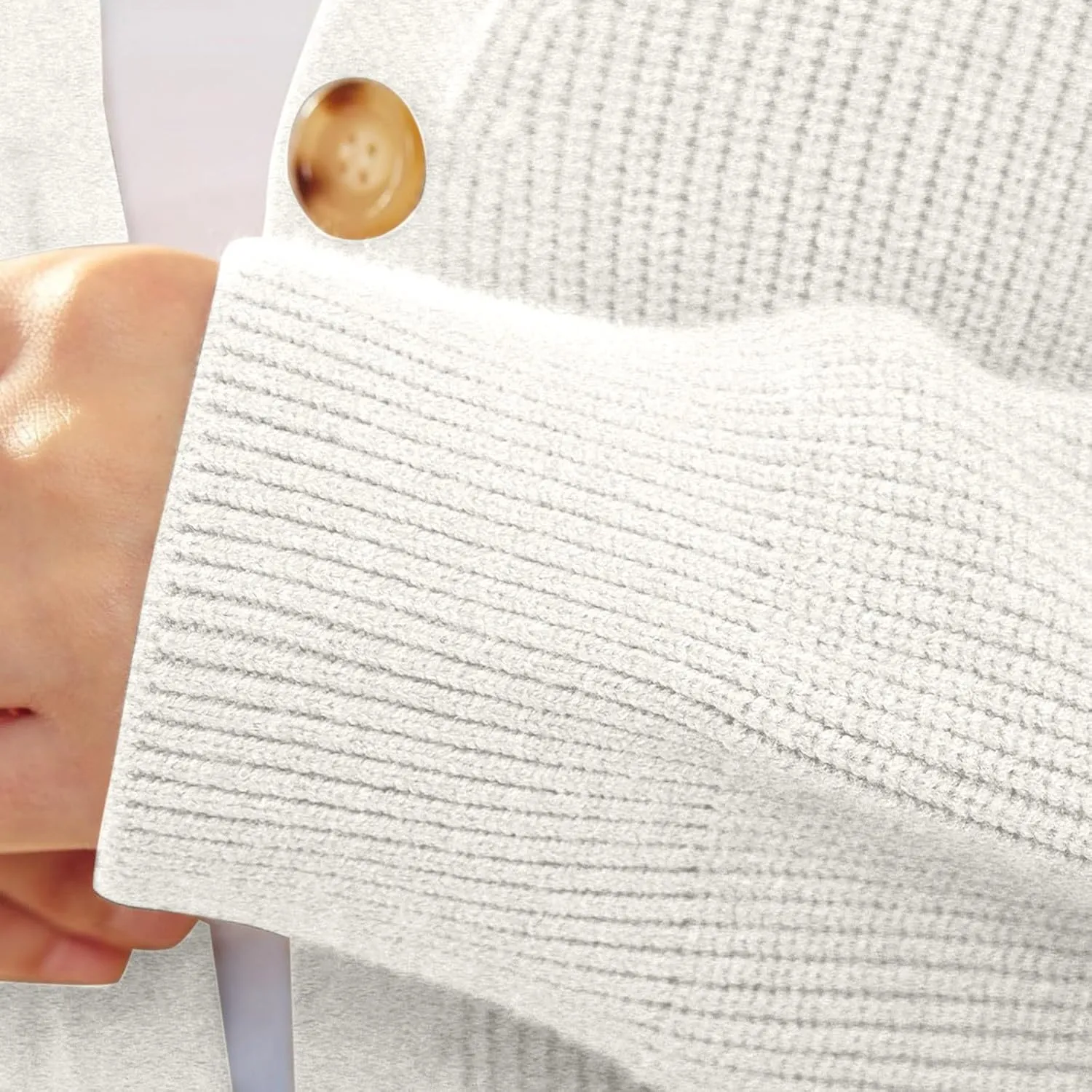 iLH Cardigan Sweaters for Sweater Fall Fashion Oversize Loose Sweater Button down V Neck Solid Outerwear Knitted Coat