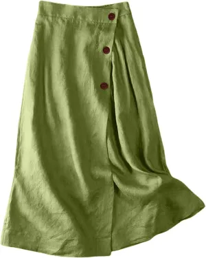 Skirts for Women Flowy Business Elastic Waist Country Smocked Going Out Solid Travel Pleated Long Skirts for Women Trendy