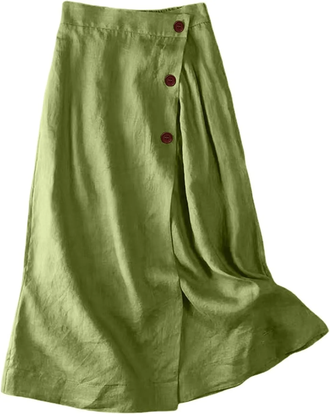 Skirts for Women Flowy Business Elastic Waist Country Smocked Going Out Solid Travel Pleated Long Skirts for Women Trendy