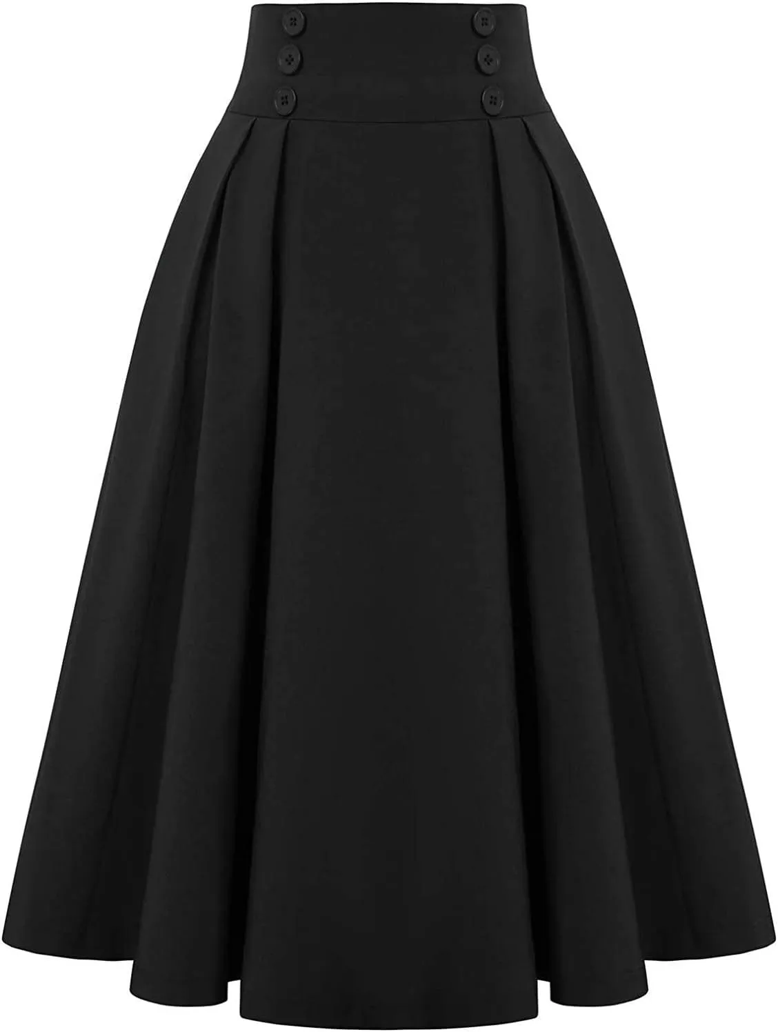 Skirts for Women Trendy Casual Summer Pleated High Elastic Waist Solid Tummy Control Lounge Long Skirts for Women