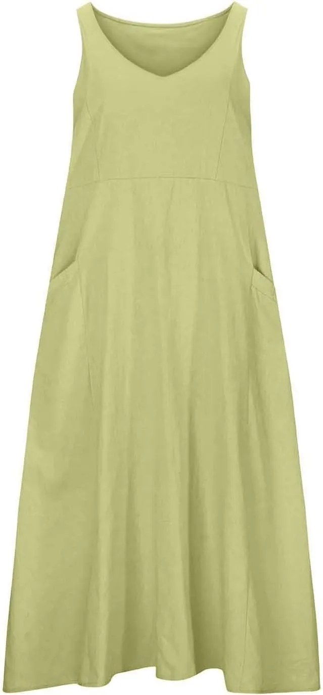 Summer Dresses for Women 2025 Women's Tank Dress Sleeveless Maxi Dresses Boho Beach Dress Sundresses Vacation Outfits