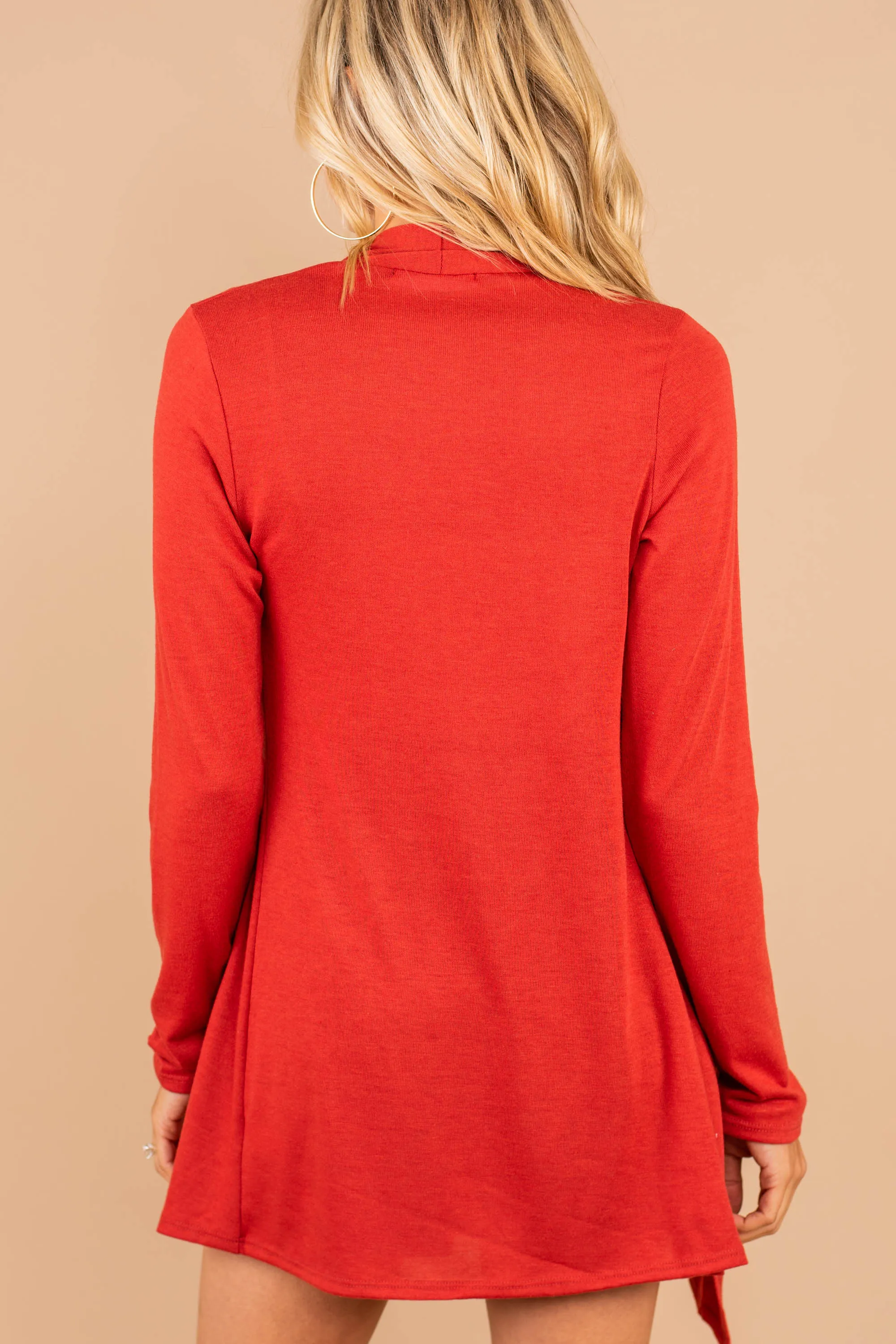 Undeniable Rust Orange Classic Cardigan