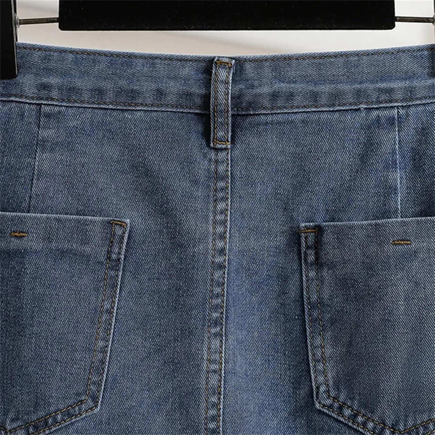 Women Irregular Pleated Mini Denim Skirts Summer High Waist A-Line Wrapped Hip Slim Jeans Short Skirts